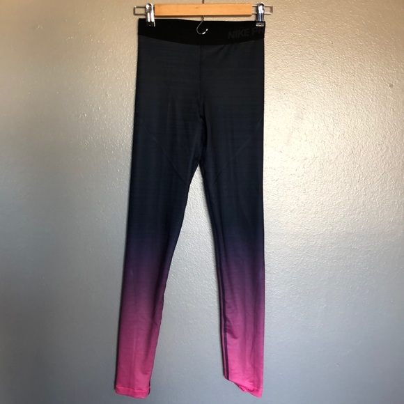 Nike Pants - Nike Pro Pink Ombré Leggings